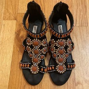 Kelsi Dagger Suede and Beaded Sandals
